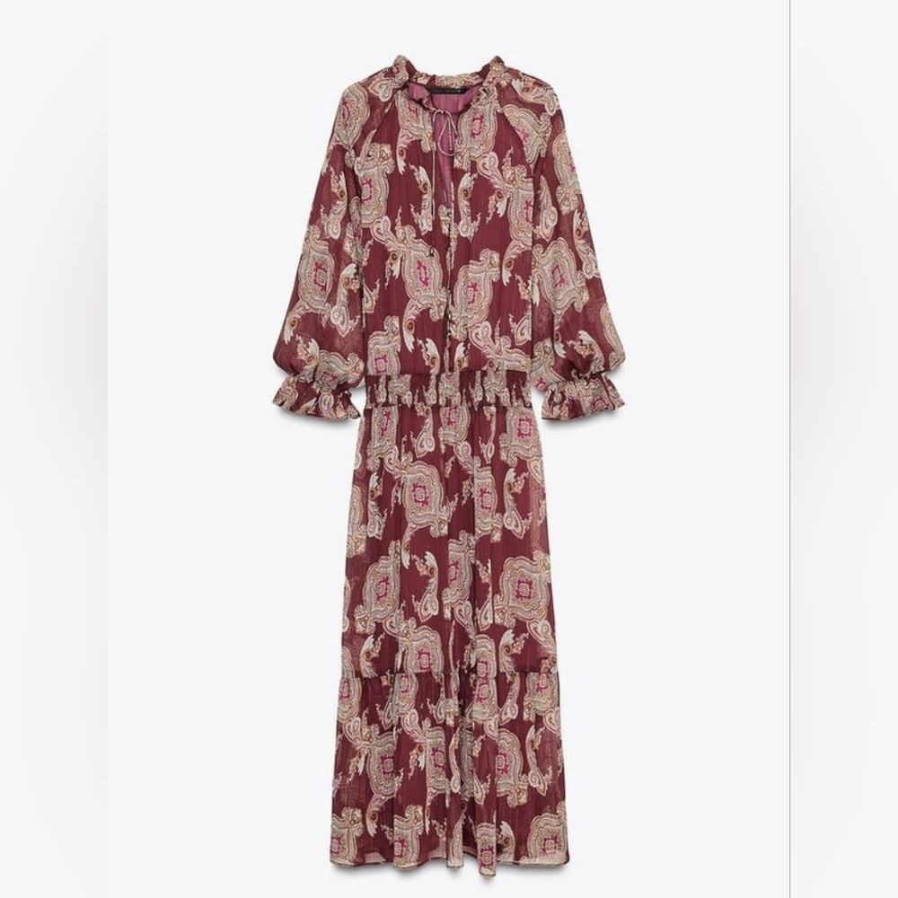 Zara Dress Bohemian Maxi Dress